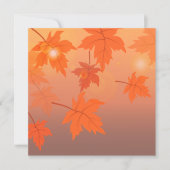 Autumn design with maple leaves and bokeh effect   シーズンカード (正面)