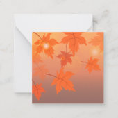 Autumn design with maple leaves and bokeh effect ノートカード (正面)