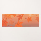 Autumn design with maple leaves and bokeh effect   ヨガマット (裏面(横))