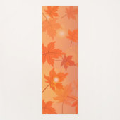 Autumn design with maple leaves and bokeh effect   ヨガマット (正面)