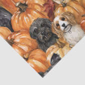 Autumn Dogs in a Pumpkin Patch Halloween 薄葉紙 (詳細)