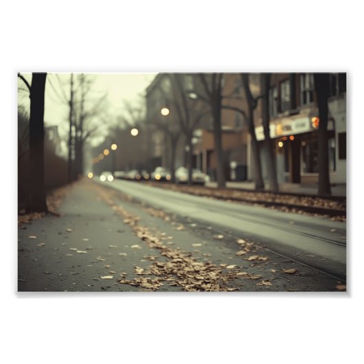 Autumn downtown road design フォトプリント            (正面)