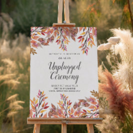 Autumn Dream | Unplugged Wedding Ceremony Sign ポスター