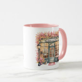 Autumn Dreams Café Mug — Cozy Floral Bookshop  マグカップ (正面右)