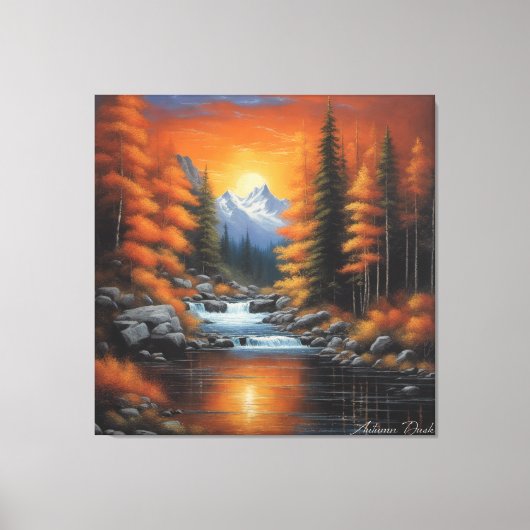 Autumn Dusk 01 キャンバスプリント (正面)