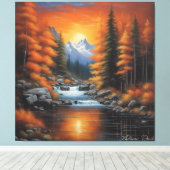 Autumn Dusk 01 キャンバスプリント (インサイチュ (ウッドフロア))