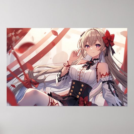 Autumn Elegance in Red and Black ポスター (正面)