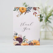 Autumn Elegance Wedding Flat Thank You Card (スタンド正面)