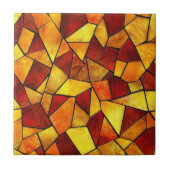 Autumn Ember Stained Glass Mosaic タイル (正面)