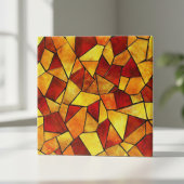 Autumn Ember Stained Glass Mosaic タイル
