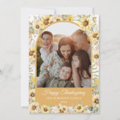 Autumn Fall Arch Watercolor Happy Thanksgiving シーズンカード (正面)