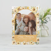 Autumn Fall Arch Watercolor Happy Thanksgiving シーズンカード (スタンド正面)