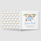 Autumn Fall Clothes Line Boy Baby Shower ゲストブック (全面)