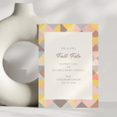 Autumn Fall Fete Party Gathering Simple Modern 招待状