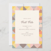 Autumn Fall Fete Party Gathering Simple Modern 招待状 (正面)