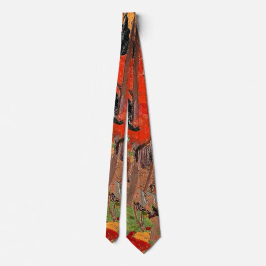 Autumn-Fall, fine art by Tom Thomson, ネクタイ (裏面)