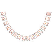 Autumn Fall Floral Happy Birthday バンティングフラッグ (全)