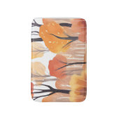 Autumn Fall Foliage Forest Watercolor Leaves バスマット (正面縦)