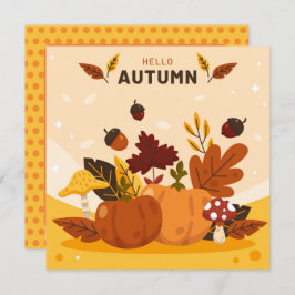 Autumn Fall Greeting Flat Card