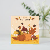 Autumn Fall Greeting Flat Card (スタンド正面)