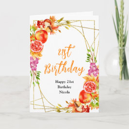 Autumn Fall Harvest Baby Shower カード