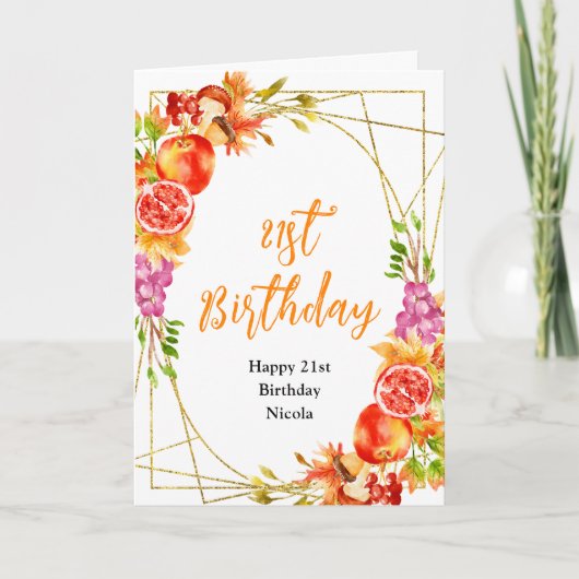 Autumn Fall Harvest Baby Shower カード (正面)