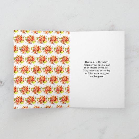 Autumn Fall Harvest Baby Shower カード (内部)