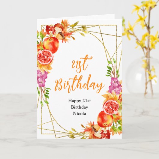 Autumn Fall Harvest Baby Shower カード (黄色い花)