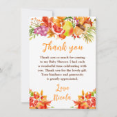 Autumn Fall Harvest Baby Shower サンキューカード (正面)