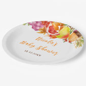 Autumn Fall Harvest Baby Shower ペーパープレート (アングル)