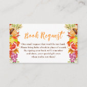 Autumn Fall Harvest Baby Shower Book Request エンクロージャーカード (正面)
