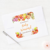 Autumn Fall Harvest Baby Shower Bookplate スクエアシール (封筒)