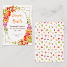 Autumn Fall Harvest Baby Shower Diaper Raffle