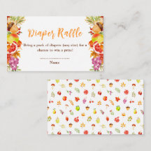 Autumn Fall Harvest Baby Shower Diaper Raffle