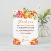 Autumn Fall Harvest Birthday サンキューカード (スタンド正面)