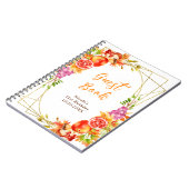 Autumn Fall Harvest Birthday Guest Book ノートブック (左側)