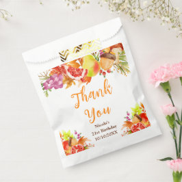 Autumn Fall Harvest Birthday Thank You フェイバーバッグ