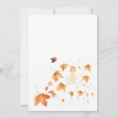 Autumn Fall In Love  Baby Shower  招待状 (裏面)