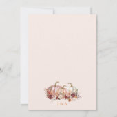 Autumn Fall in Love Pumpkin Baby Shower Invitation 招待状 (裏面)