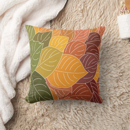 Autumn Fall Leaves クッション (ブランケット)
