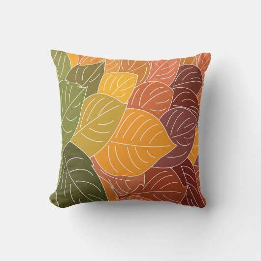 Autumn Fall Leaves クッション (正面)