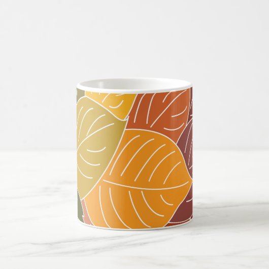 Autumn Fall Leaves コーヒーマグカップ (中央)