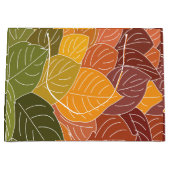 Autumn Fall Leaves ラージペーパーバッグ (正面)