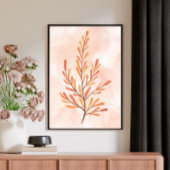 Autumn Fall Leaves Watercolor Botanical Poster ポスター