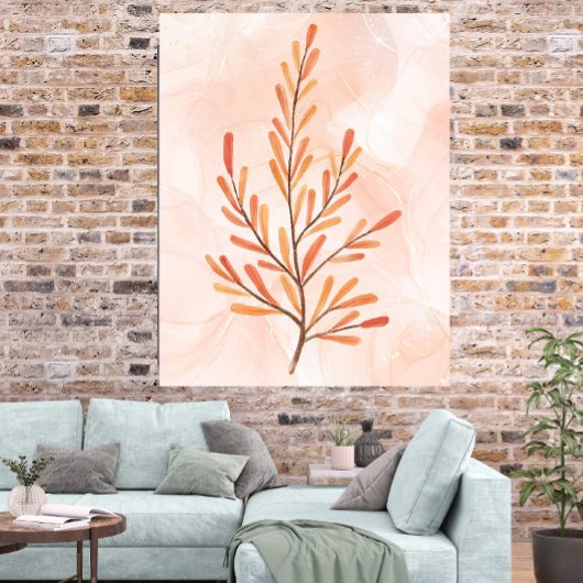 Autumn Fall Leaves Watercolor Botanical Poster ポスター