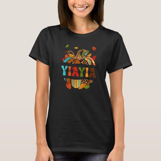Autumn Fall Outfit Yiayia Thankful Grateful Blesse Tシャツ (正面)
