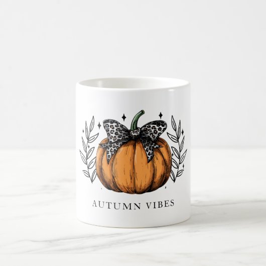 Autumn Fall Pumpkin コーヒーマグカップ (中央)