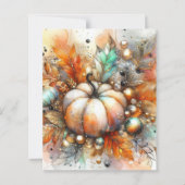 Autumn Fall Pumpkin Harvest Scrapbook Paper (正面)