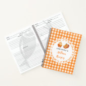 Autumn Fall Recipes Orange Gingham ノートブック (内部)