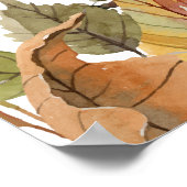 Autumn Fall Service Price Menu Custom Printed ポスター (角)